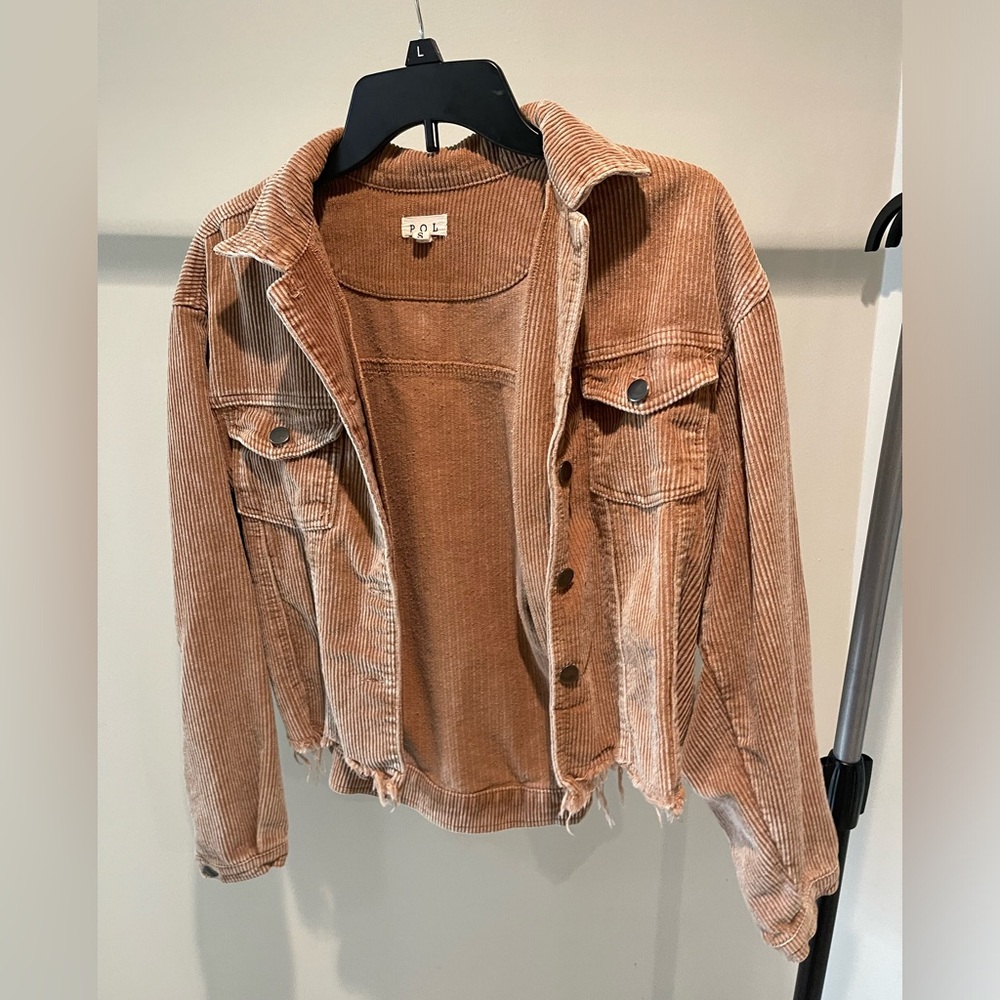 Distressed corduroy jacket